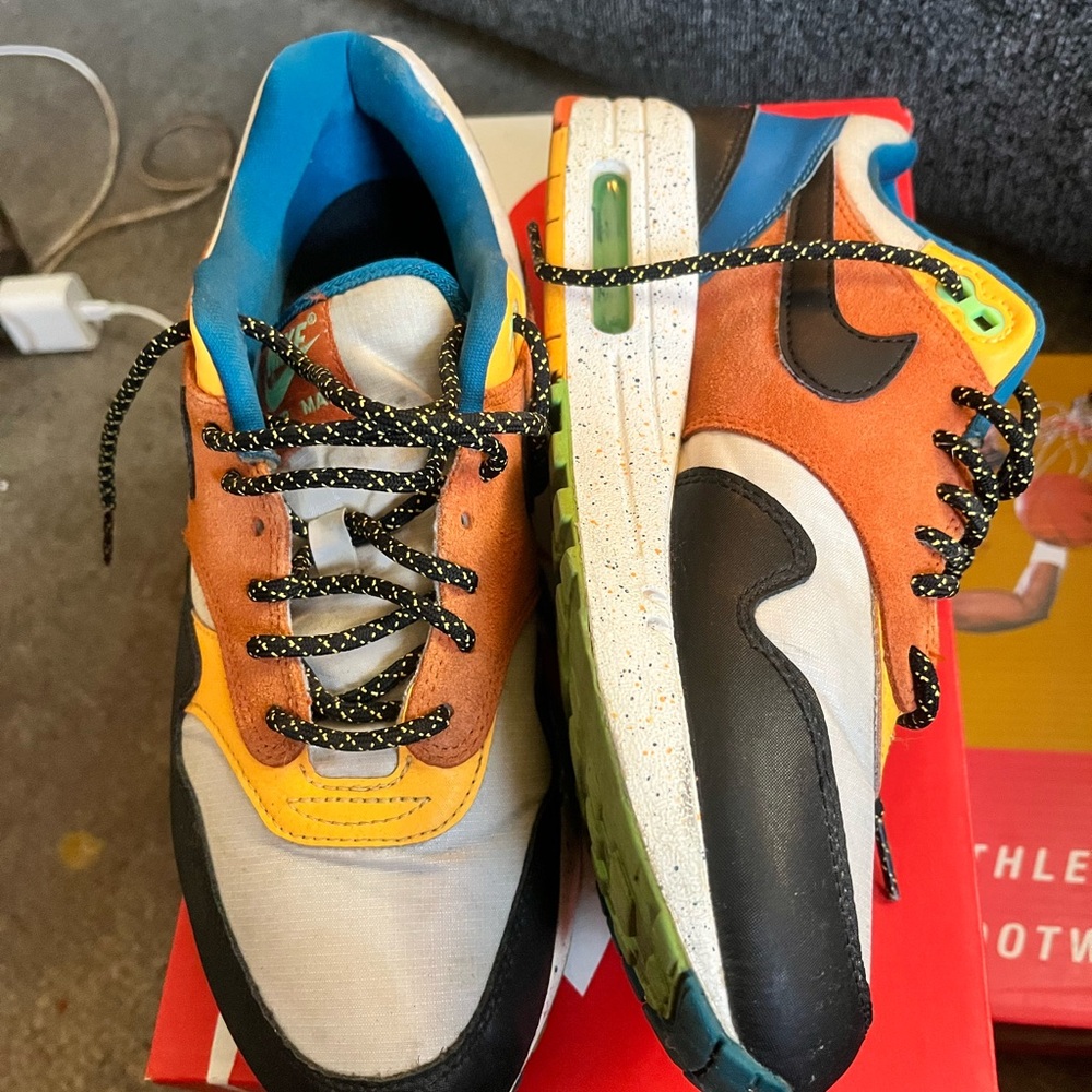 Nike Colorful Air Sneakers - Orange, Blue, Yellow, Black, White